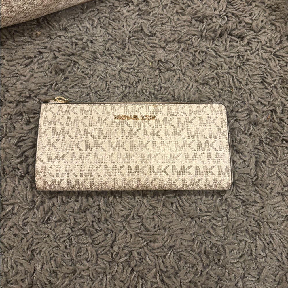 Michael Kors Beige Monogram Wallet